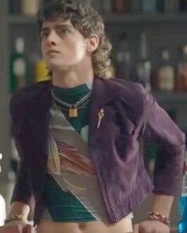 Queer As Folk Fin Argus Cropped Purple Jacket