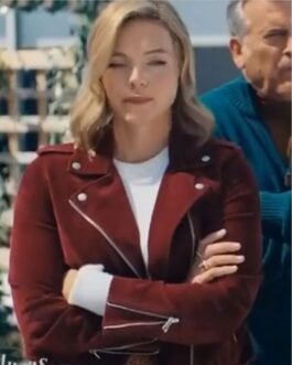 One December Night Eloise Mumford Suede  Maroon Jacket