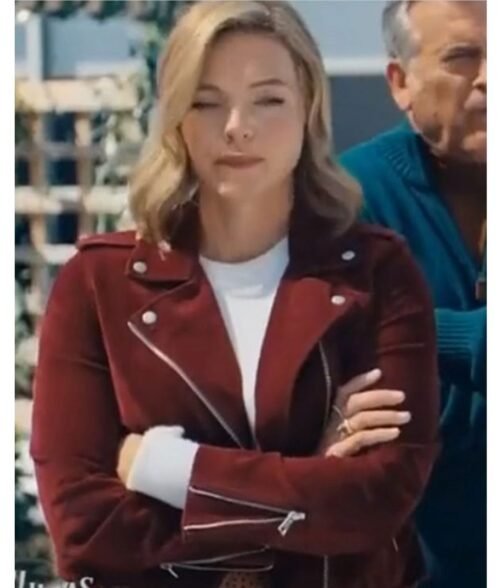 One December Night Eloise Mumford Suede  Maroon Jacket
