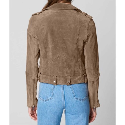 Love Victor Rachel Hilson Suede Moto Jacket - Image 3