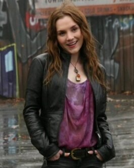 Rachel Miner Supernatural Season 05 Black Leather Jacket