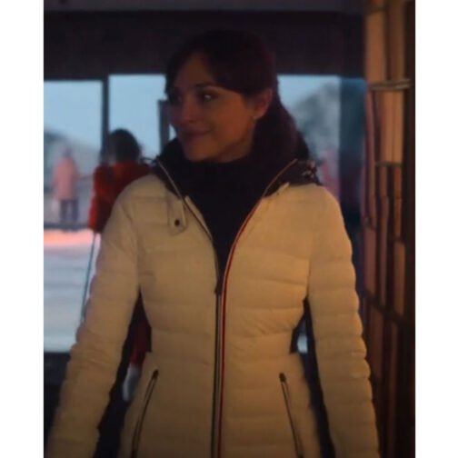 Heart of Stone Gal Gadot Puffer White Jacket - Image 9