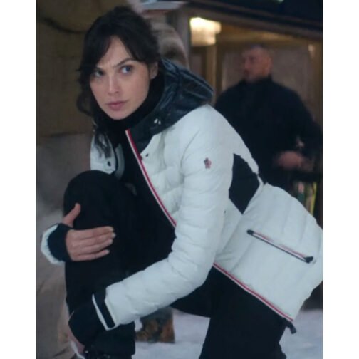 Heart of Stone Gal Gadot Puffer White Jacket - Image 19