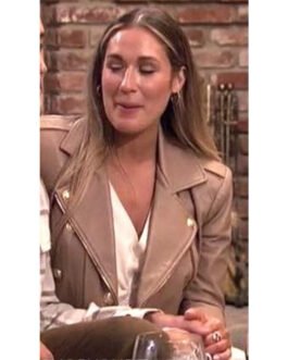 Rachel Recchia The Bachelorette Brown Leather Biker Jacket