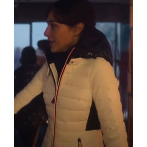 Heart of Stone Gal Gadot Puffer White Jacket - Image 16