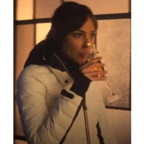 Heart of Stone Gal Gadot Puffer White Jacket - Image 17