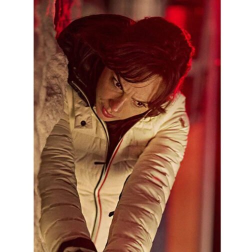 Heart of Stone Gal Gadot Puffer White Jacket - Image 13