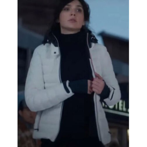 Heart of Stone Gal Gadot Puffer White Jacket - Image 18