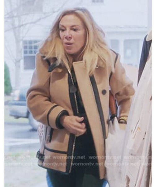 New York State of Mind Ramona Singer Wool Shearling Jacket - Image 3