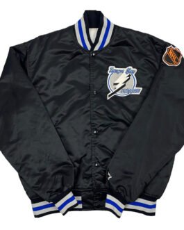 Tampa Bay Lightning NHL Black Bomber Jacket