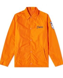 Rats Coach Full-Snap Orange Jacket