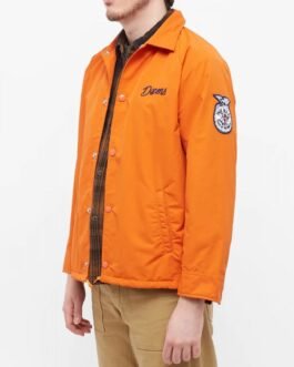 Rats Coach Full-Snap Orange Jacket