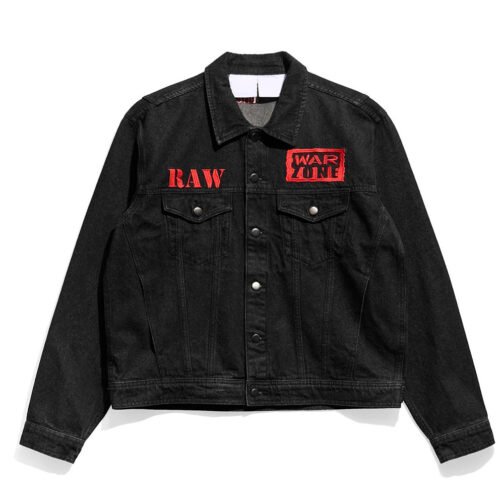 Raw is War Black Denim Jacket - Image 2