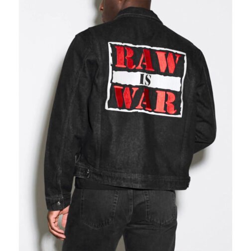 Raw is War Black Denim Jacket - Image 3