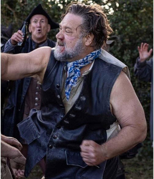 Ray Winstone Prizefighter The Life of Jem Belcher Black Leather Vest - Image 2