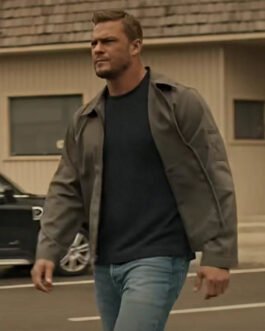 Reacher Season 2 Alan Ritchson Gray Cotton Jacket