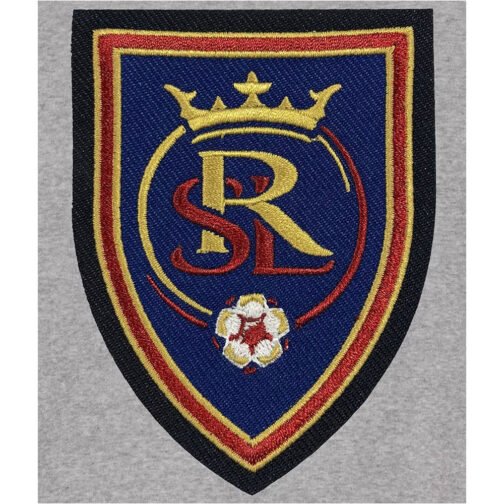 Real Salt Lake Gray and Navy Varsity Wool Jacket - Image 3