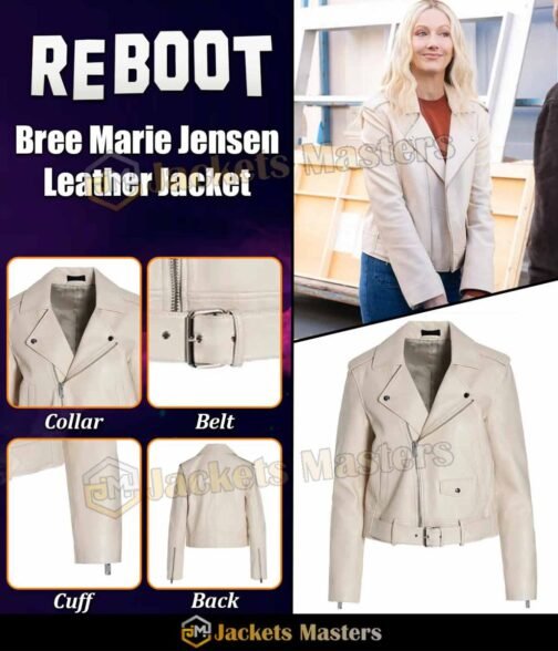 Reboot Judy Greer Off White Leather Jacket - Image 9