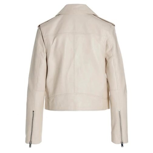 Reboot Judy Greer Off White Leather Jacket - Image 3