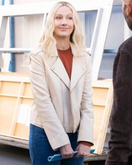 Reboot Judy Greer Off White Leather Jacket