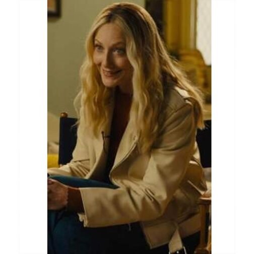 Reboot Judy Greer Off White Leather Jacket - Image 7