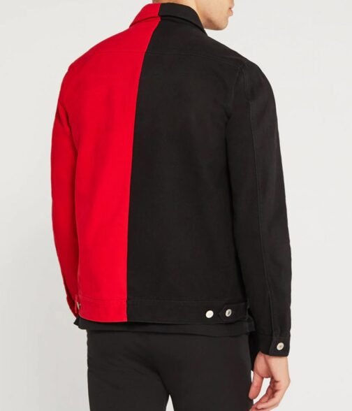 Denim Classic Black and Red Jacket - Image 2