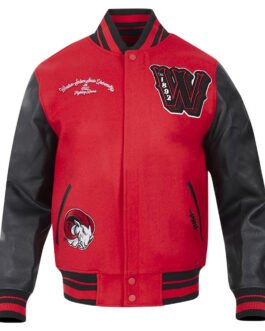 Winston-Salem State Rams HBCU Red and Black Varsity Jacket
