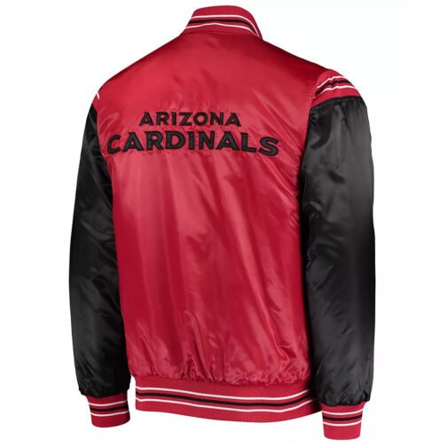 Arizona Cardinals Enforcer Satin Red/Black Jacket - Image 2
