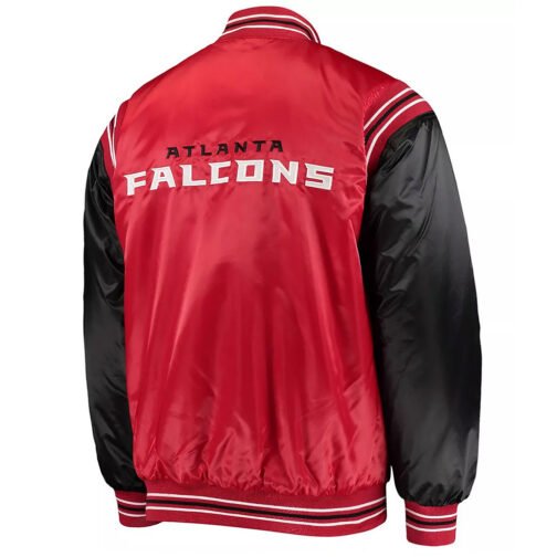Atlanta Falcons Enforcer Red/Black Satin Jacket - Image 2