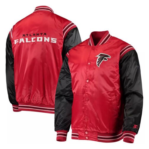 Atlanta Falcons Enforcer Red/Black Satin Jacket - Image 3
