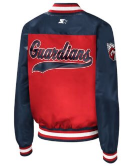 Cleveland Guardians The Legend Red/Blue Satin Jacket