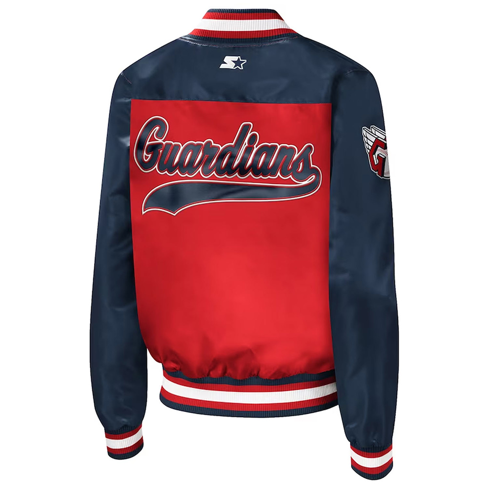 Cleveland Guardians The Legend Red/Blue Satin Jacket - Image 2