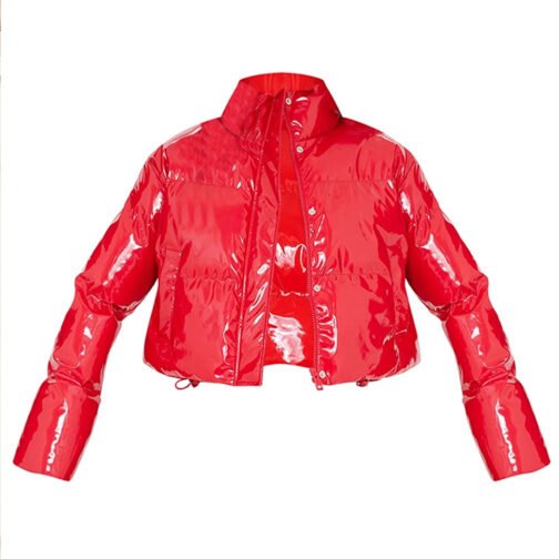 Womens Bubble Vinyl Jacket - Image 5
