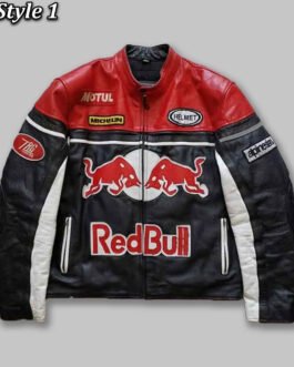Red Bull Motorcycle Leather Jacket