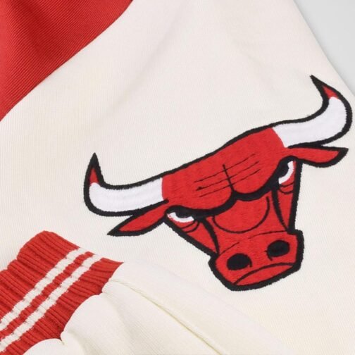 Chicago Bulls Varsity Red and Cream Jacket - Image 5