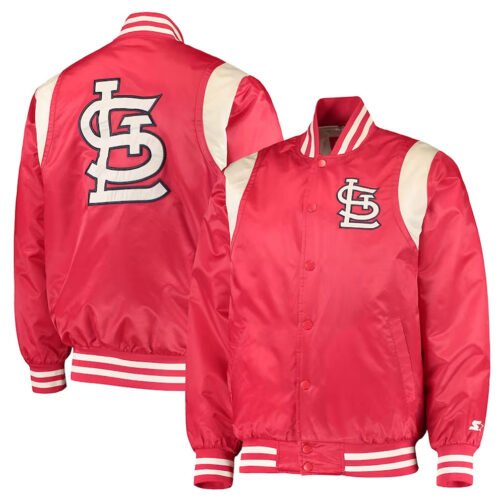 St. Louis Cardinals Red/Cream Satin Jacket - Image 3