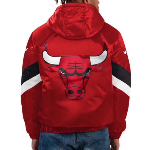 Red Force Play Chicago Bulls Hoodie Half-Zip Jacket - Image 2