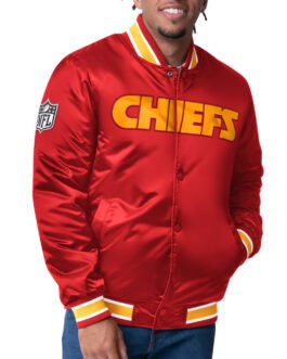 Kansas City Chiefs Closer Red/Gold Satin Jacket
