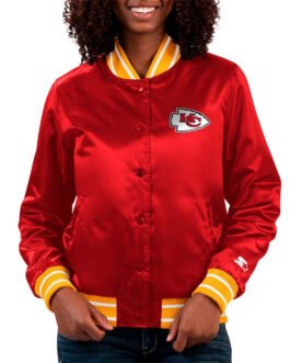 Kansas City Chiefs Full Count Red Satin Jacket