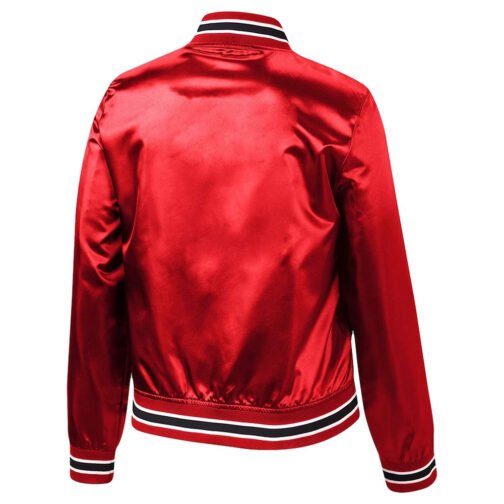 Red Kansas City Chiefs Satin Lightweight Full-Snap Jacket - Image 2