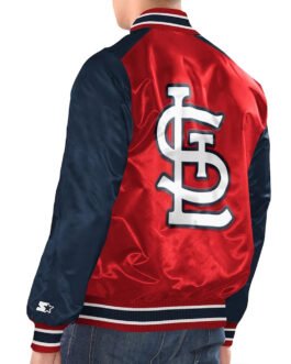 Red/Navy St. Louis Cardinals Renegade Varsity Satin Jacket