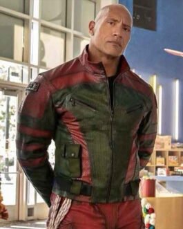 Dwayne Johnson Red One Leather Jacket
