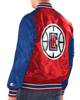 Red/Royal Los Angeles Clippers Renegade Varsity Satin Jacket