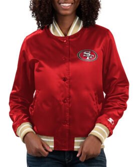 San Francisco 49ers Full Count Red Satin Jacket