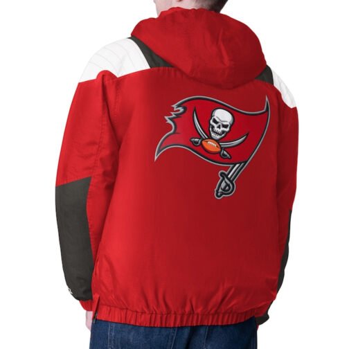 Red Tampa Bay Buccaneers Charger Half-Zip Pullover Jacket - Image 2