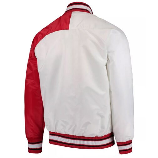 Red/White Atlanta Falcons Start of Season Retro Satin Jacket - Image 2