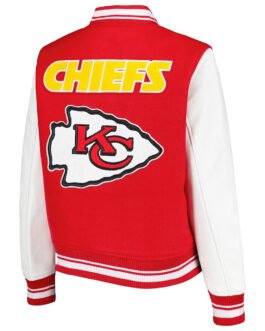 Red/White Kansas City Chiefs Mash Up Varsity Jacket