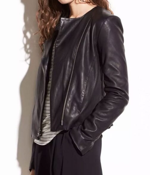 The Morning Show Reese Witherspoon Collarless Leather Jacket - Image 4