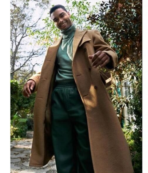 Bridgerton Season 02 Rege Jean Page Brown Wool Coat - Image 3