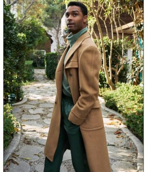 Bridgerton Season 02 Rege Jean Page Brown Wool Coat - Image 2